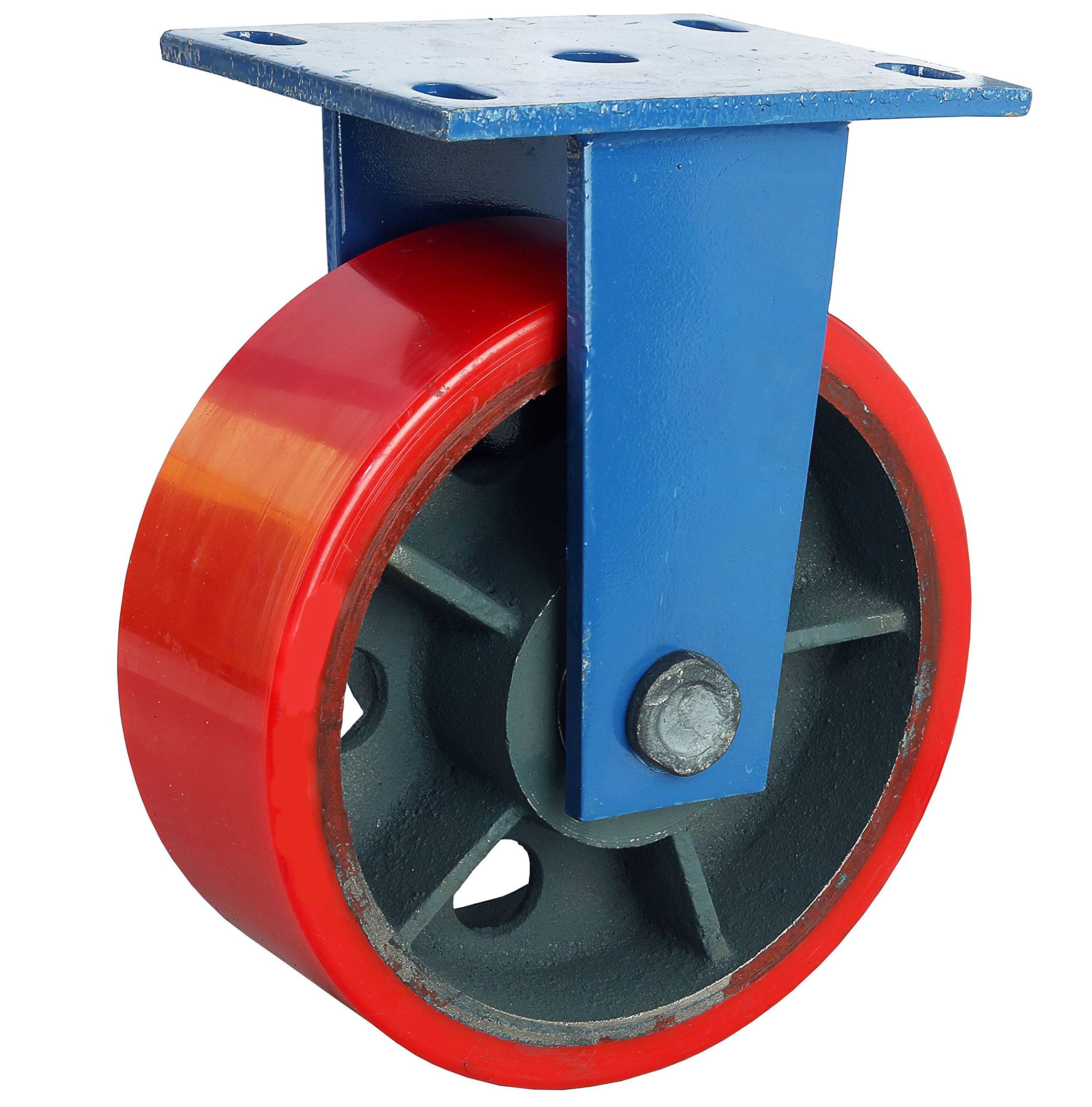 4 Stück: je 1800kg Bockrollen, Schwerlastrollen, PU-Rollenbelag, 01359