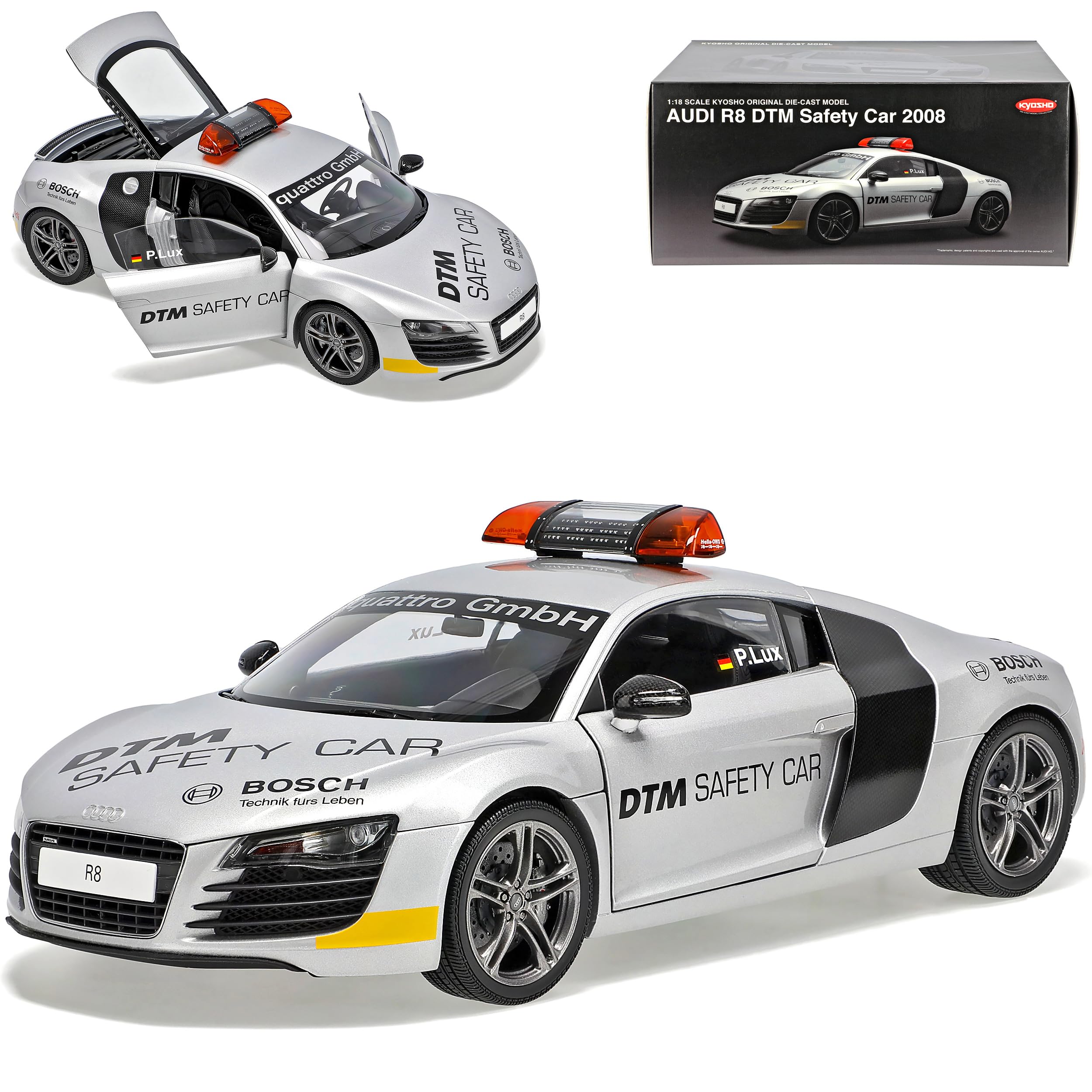 Generisch A*u*d*i R8 R 8 4.2 Fsi V8 Grau Safety Car DTM 2008 1/18 Modellauto Modell Auto