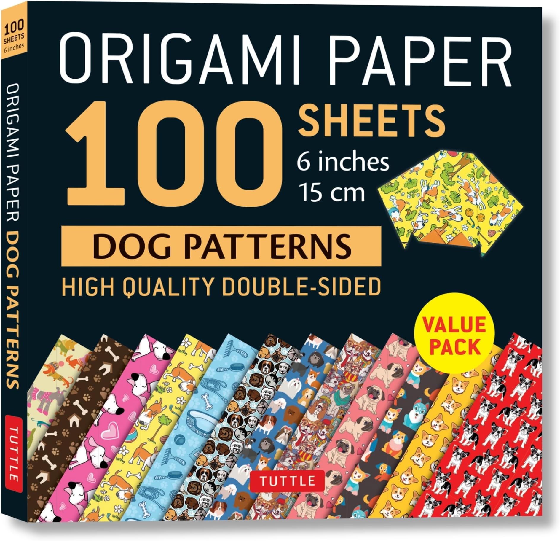 Origami Paper 100 sheets Dog Patterns 6" (15 cm): Tuttle Origami Paper: Double-Sided Origami Sheets Printed with 12 Different Patterns: Instructions for 6 Projects Included Loose Leaf – 12 Mar. 2019