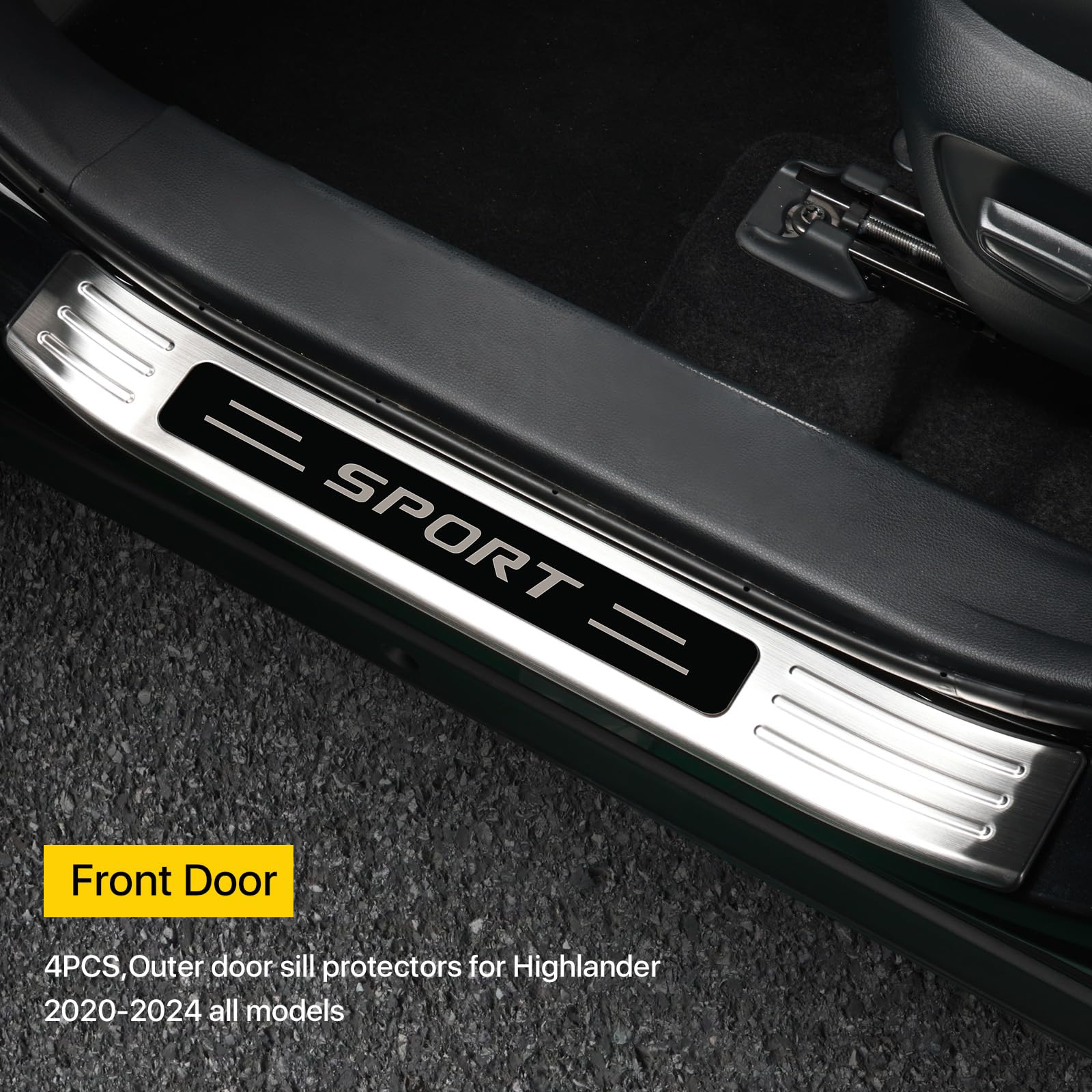 Car Accessories Door Sill Protector Scuff Plate For Toyota Grand