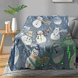 TEHALK Glow in The Dark Blankets for Kids - 50"x60" Personalized Baby & Toddler Blankets