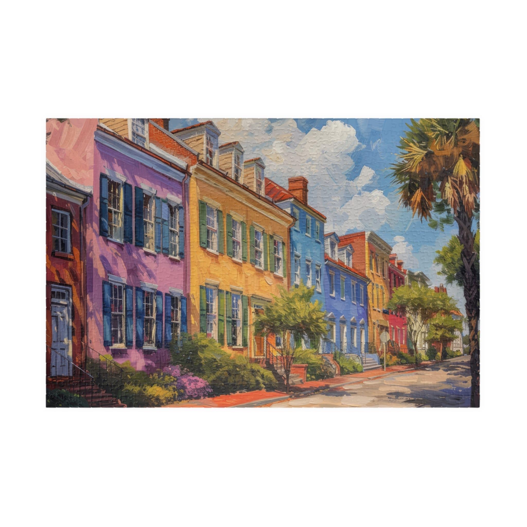 MyPuzzle 1000 Piece Jigsaw Puzzle - Charleston SC Street Scene - Premium Quality, Made In USA