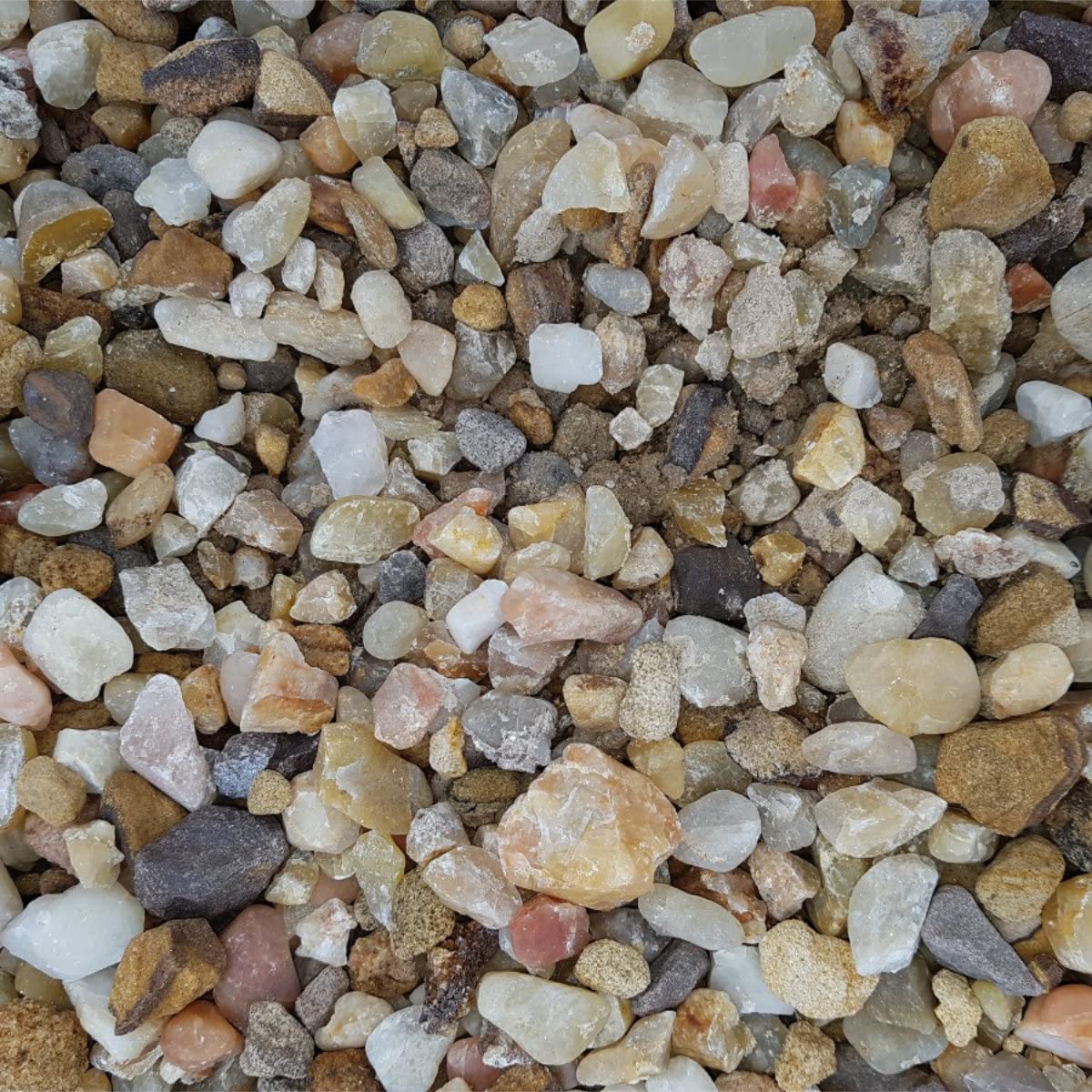 Quartz Decorative Stones Peacock Chippings Turfscape Gravels Aggregates for Driveway Paths Garden Maxi Bag 23KG