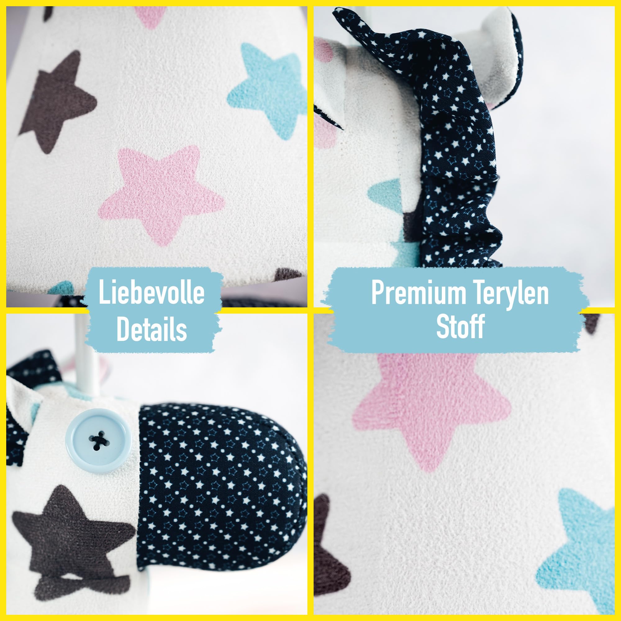 Happy Lamps Finn LED-Tischlampe Pferdelampe Kinderzimmer 47 cm | handgefertigt, kindersicher, ideal fürs Kinderzimmer, Geschenkidee