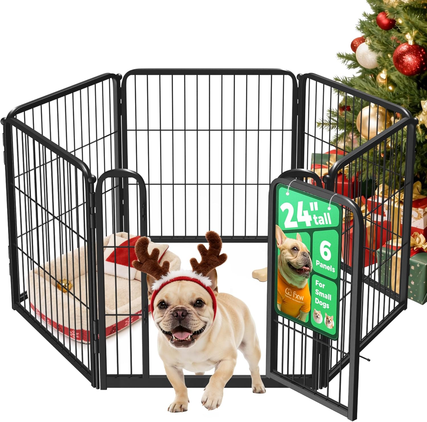 FXW Heavy-Duty 24-Inch Indoor Dog Playpen – Safe & Stress-Free Play FXW Heavy-Duty 24-Inch Indoor Dog Playpen – Safe & Stress-Free Play