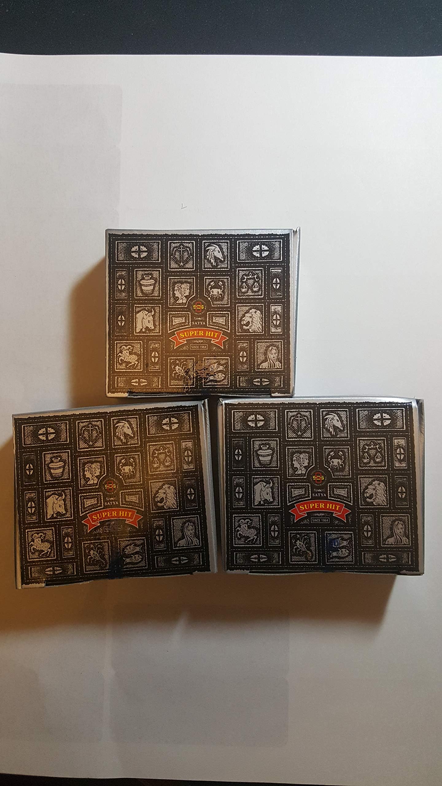 Satya Nag Champa Super Hit Incense Cones: 3 x 12 Packs = 36 Cones