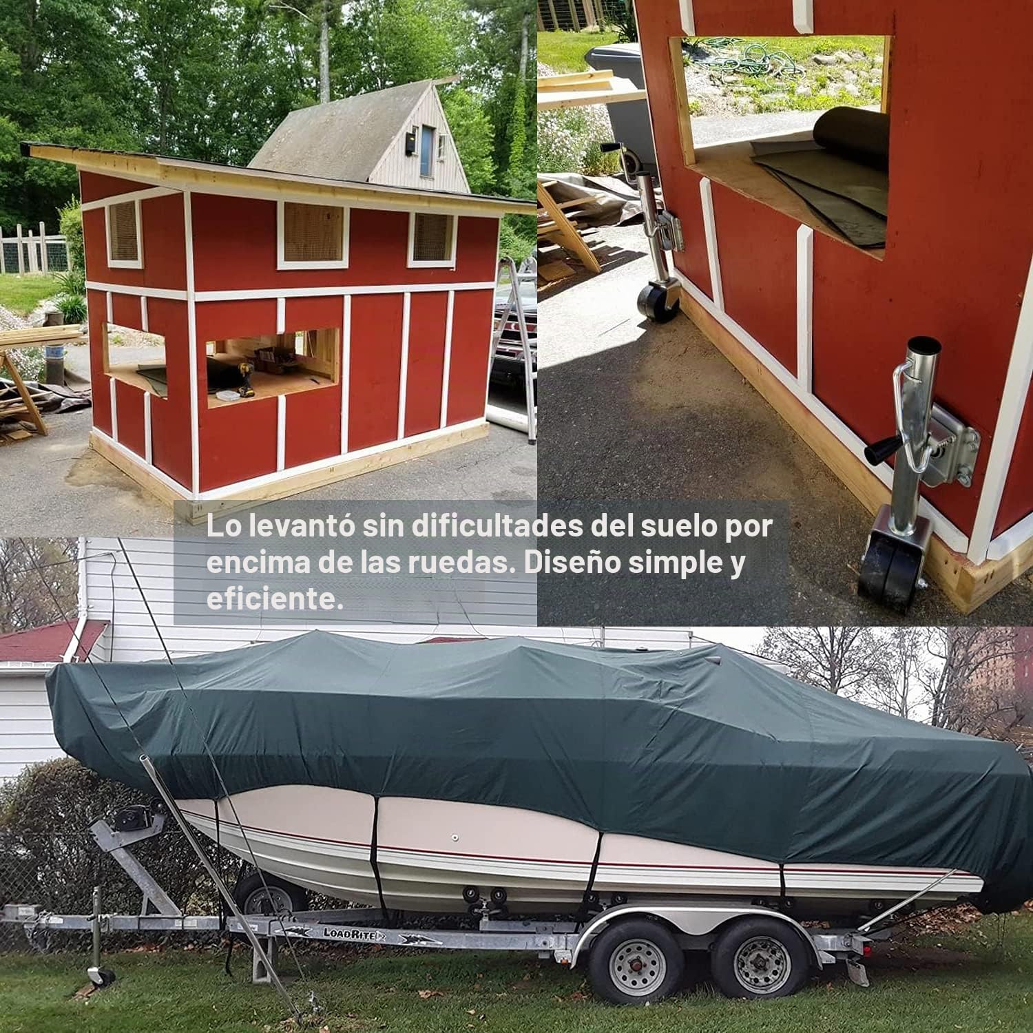 Ruedas de apoyo para remolque, 680 kg, 6 pulgadas, plegable, para coche, rueda de apoyo, capacidad de carga pesada, articulación giratoria, trailer, lengua, elevador automático, caravana, rueda de