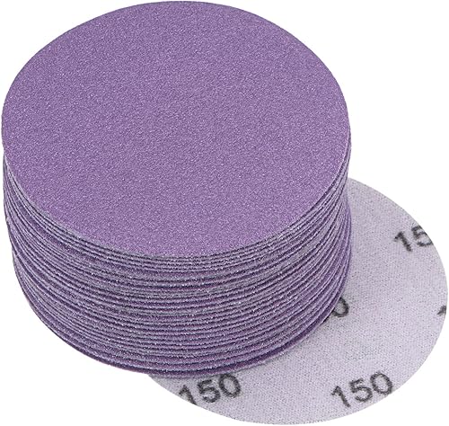 Miniatura 23 de uxcell 30 discos de lijado morados de 3 pulgadas, 1200 granos, gancho y bucle, papel de arena profesional de óxido de aluminio, pulido húmedo y seco