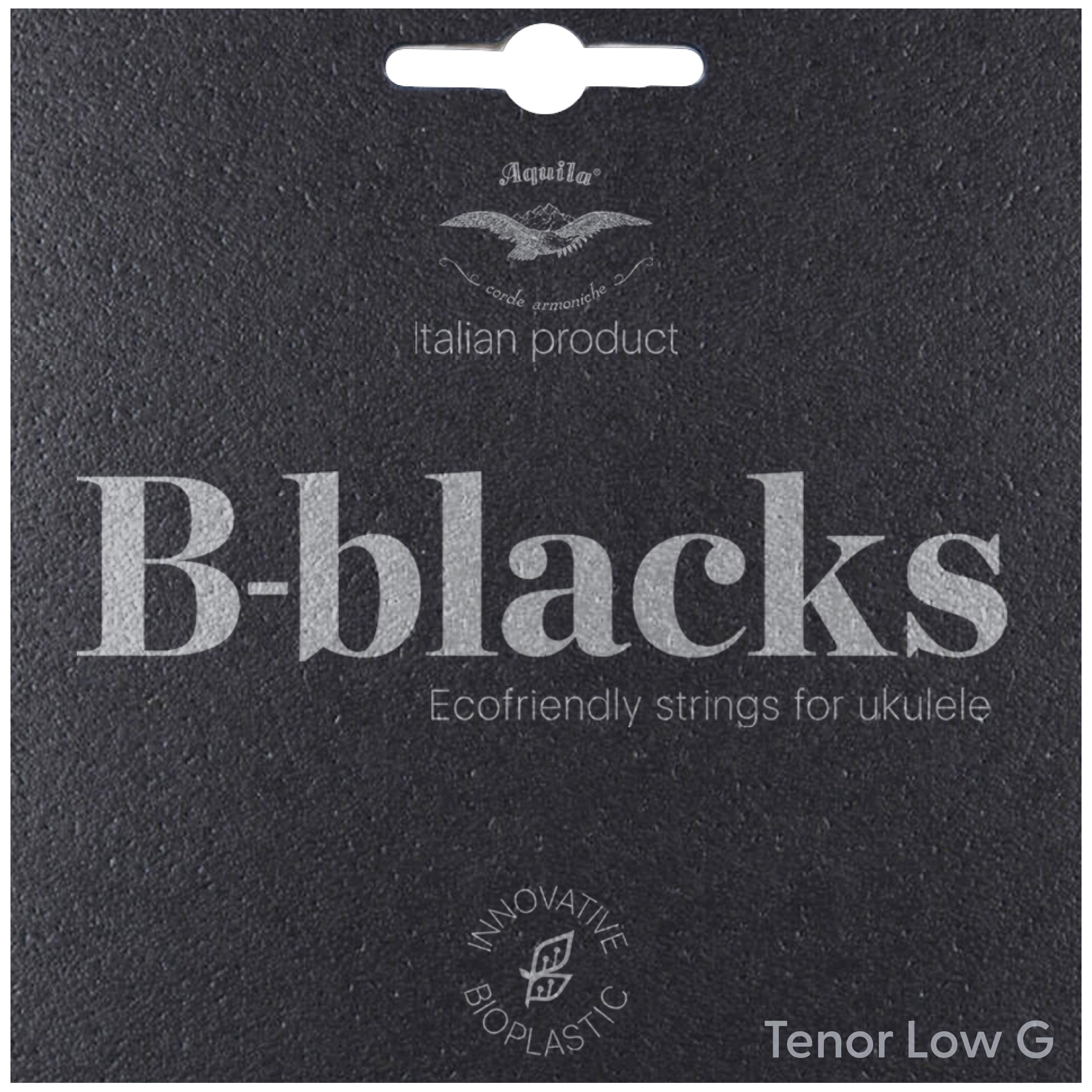 AQUILA B-BLACKS UKULELE STRINGS - TENOR SET - LOW G TUNING - GCEA - 183U
