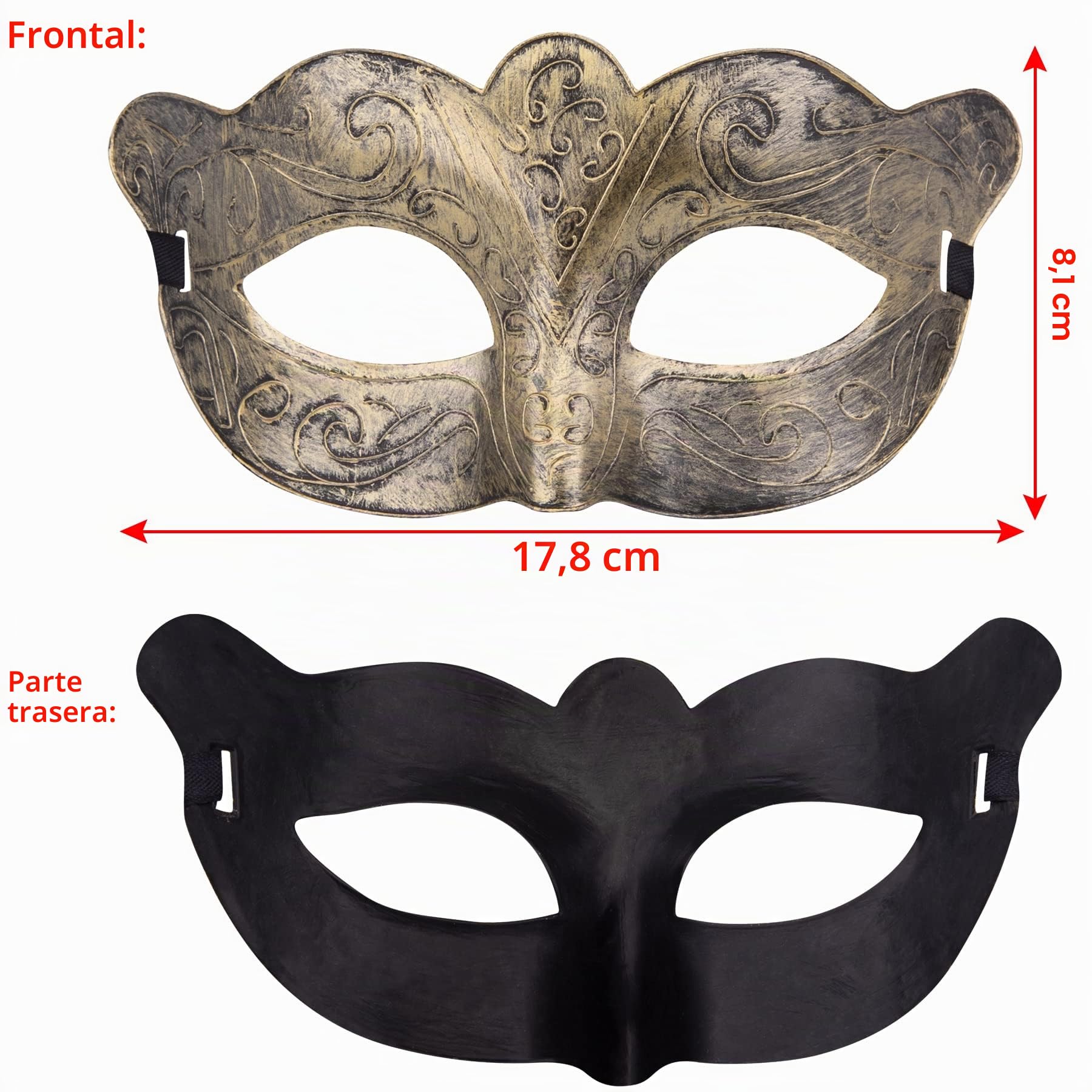 FEQO 48 Piezas Máscara Mascarada Venecianas Hombres Mujeres Máscara Vintage Mascarada Antique Mascaras para Carnaval Halloween Disfraz