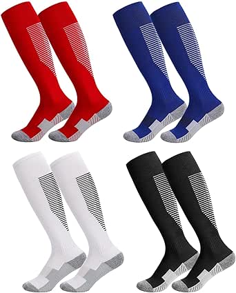 4 Paar Fußballsocken Kinder 35-38 - Atmungsaktiv & Strapazierfähig