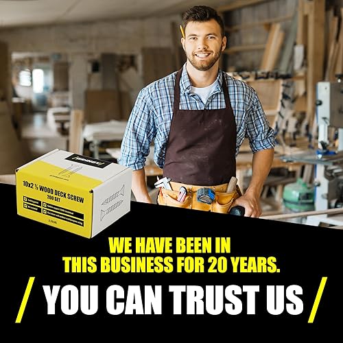 Miniatura 10 de Tornillos para madera #10 x 3 pulgadas (paquete de 1001.6 libras)  Tornillos de cubierta autoperforantes I resistentes a la corrosión, conducción