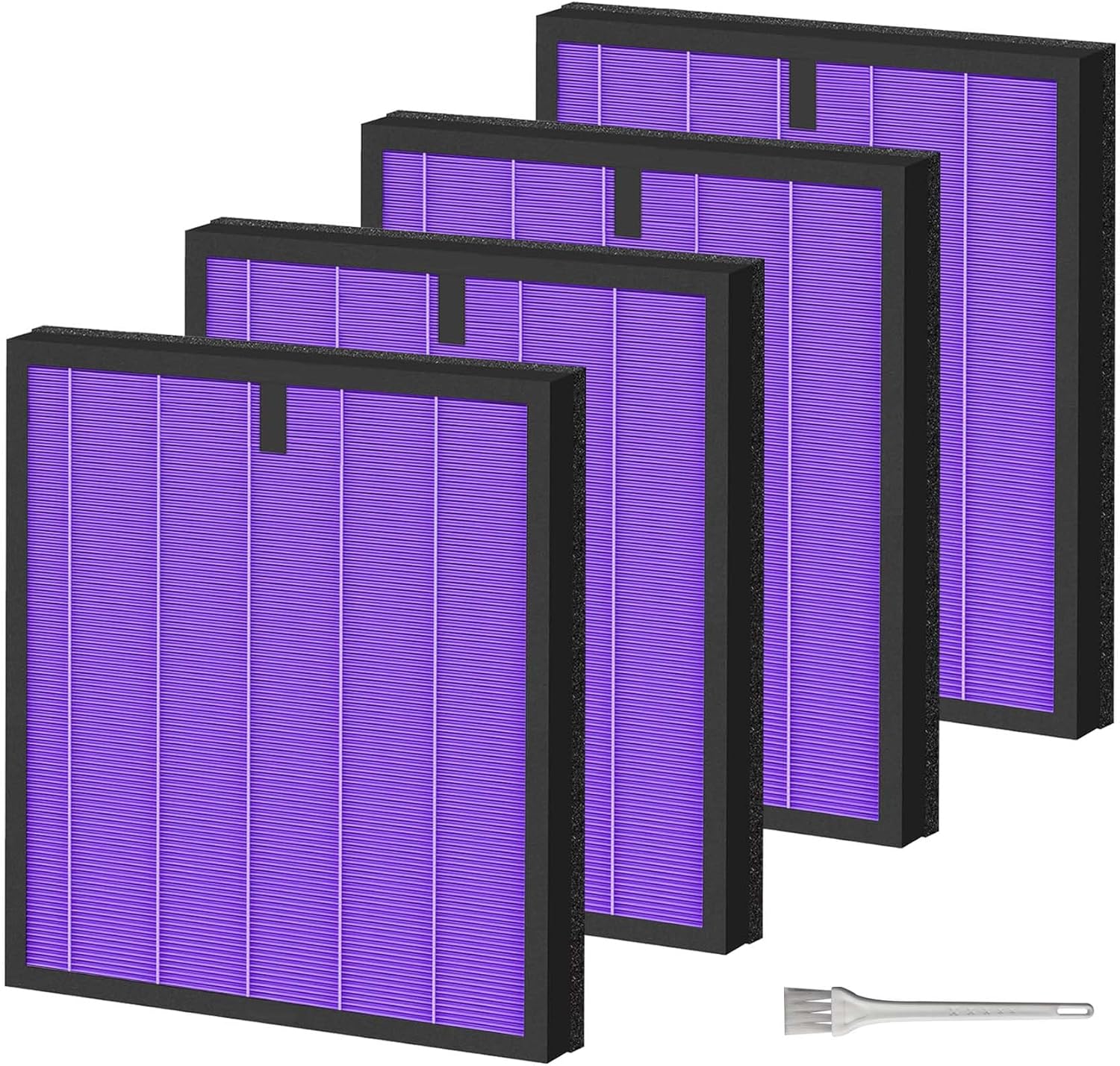 4 Pack HY4866 Air Purifier Replacement Filter for MORENTO HY4866, WESTHEY HY4866, YIOU M1 Air Cleaner Purifiers, HY4866 Filter Replacement Multifunction Version Air Purifier Filters + 1 Cleaning Brush