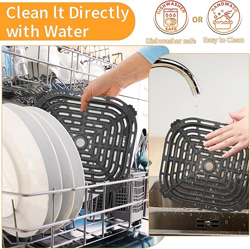 Miniatura 5 de Sartén para freidora de aire CHEFMAN Paris Hilton de 6 cuartos de galón 8 en 1, 9.0 x 8.2 pulgadas, bandeja de repuesto antiadherente de grado