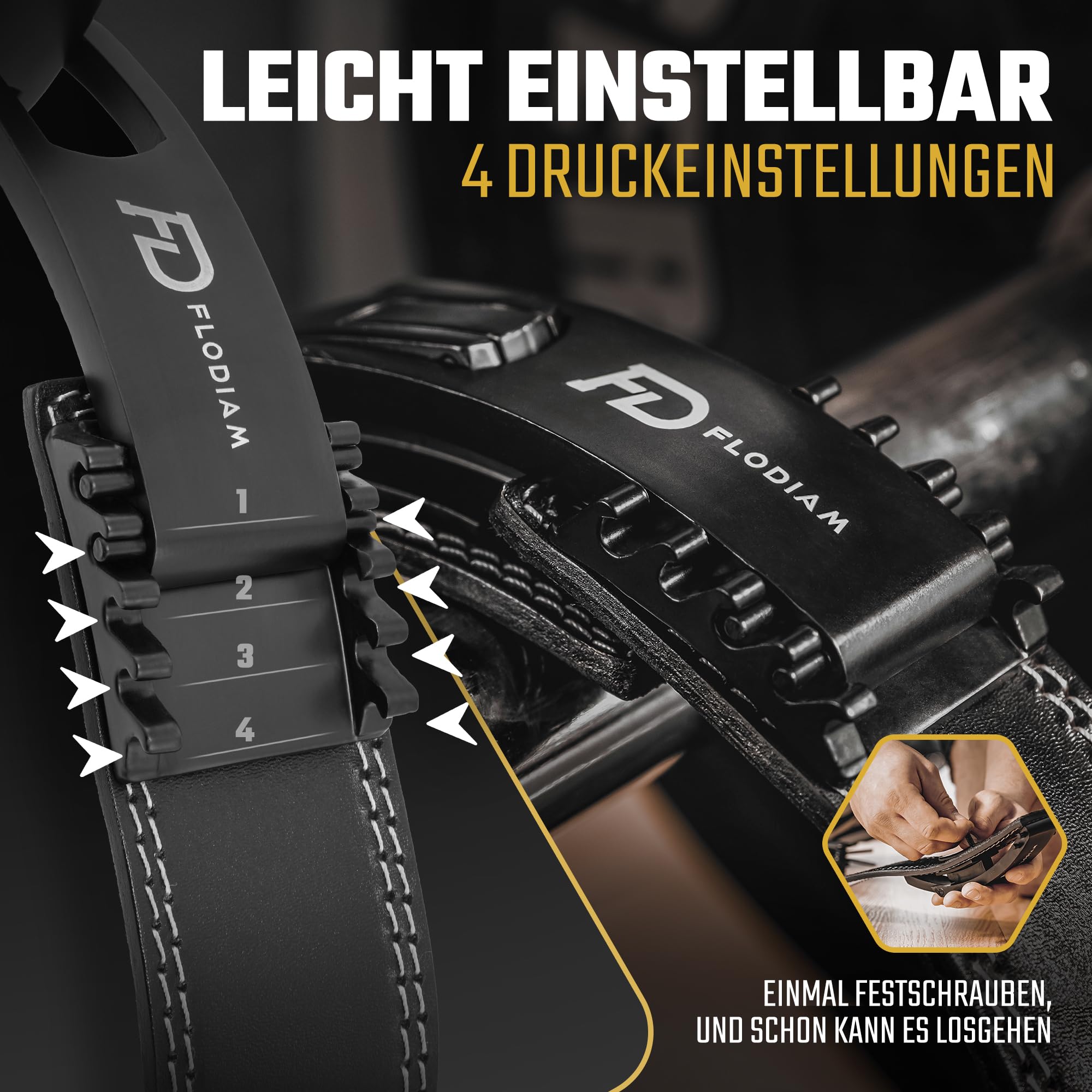 Gewichthebergürtel für Damen und Herren [Schnellverstell Hebelverschluss] Echtleder Gym Lifting Belt mit Hebelschnalle | Gewichtheben, Bodybuilding | Jetzt Größe Wählen!