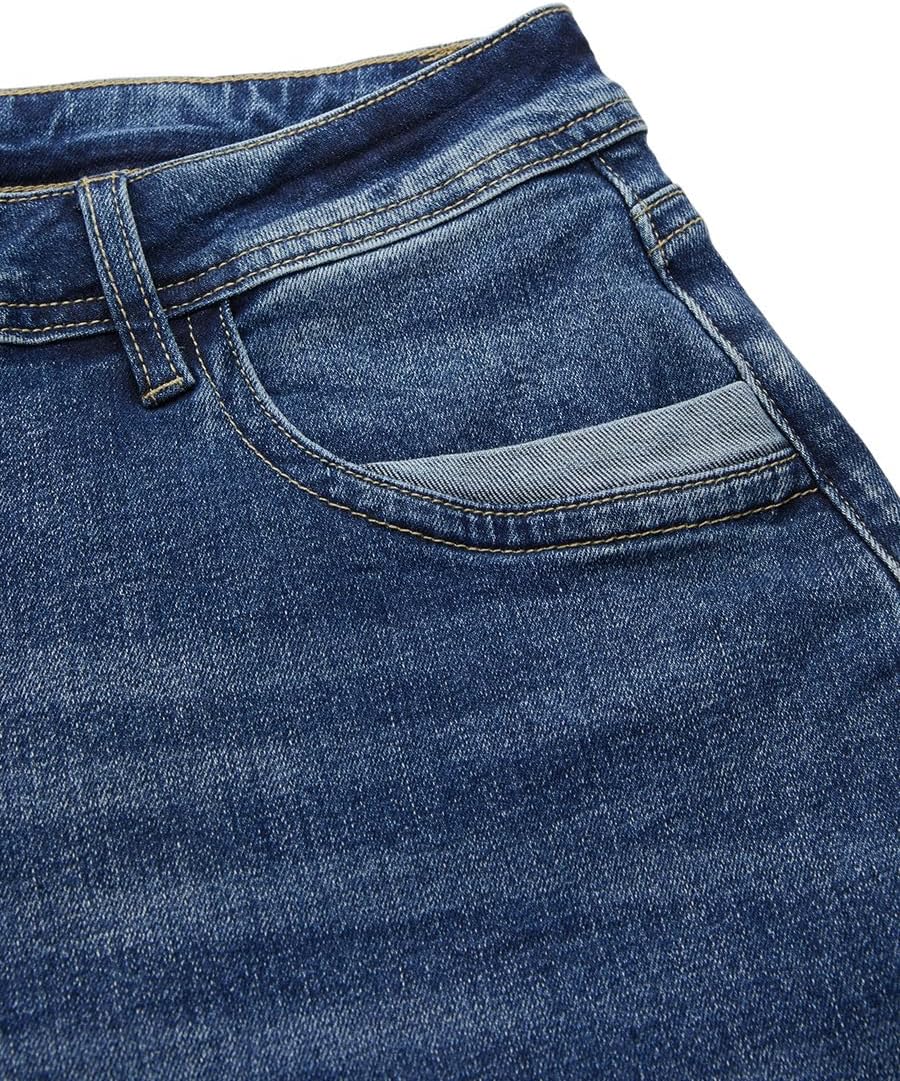 Madrirdma Wide Leg Jeans for Women Mid Waist Straight Stretch Wash Denim Jeans - Image 8