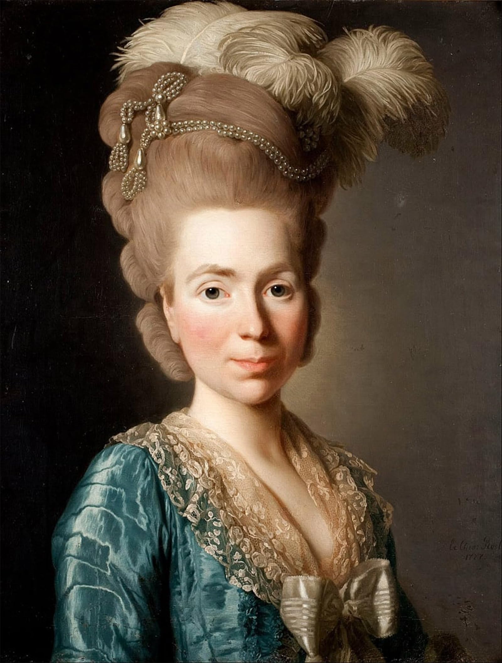 Artxlxxbn No Frame Famous Print Painting Colorful Art Print Portrait Of Princess Natalya Petrovna Galitzine By Alexander Roslin Canvas Art Decorations For Home Decor 60X90cm