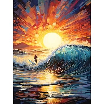 WTW モーガンマッセン ウッドアート SUNSET SURF A3 WTW モーガンマッセン ウッドアート SUNSET SURF A3