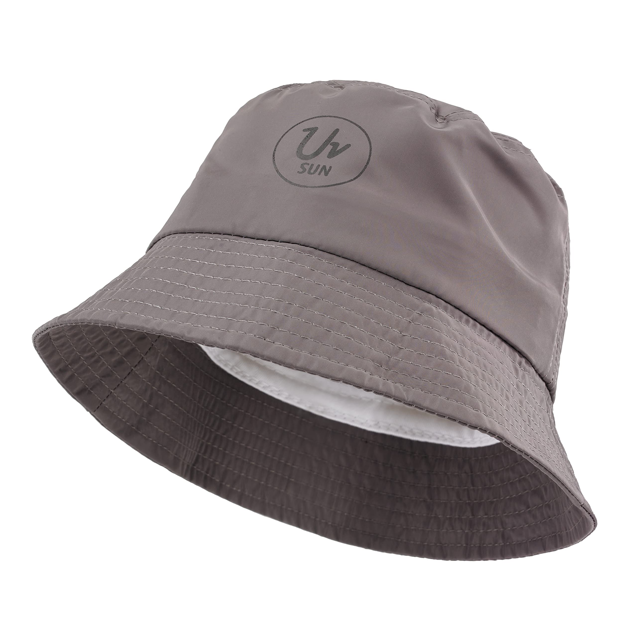 Mfaz Morefaz Ltd Boys Brown Kids Bucket Hat Girl Sun Protection Uv Upf 50+Youth Hats (Brown)