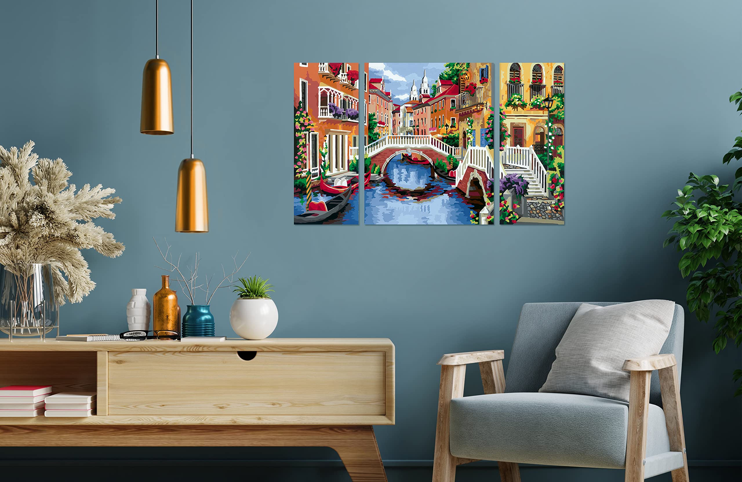 Ravensburger CreArt Venezianische Träume - Malen nach Zahlen für Erwachsene | DIY Malset mit Pinsel und Acrylfarben, 80 x 50 cm, Geschenk für Frauen und Männer