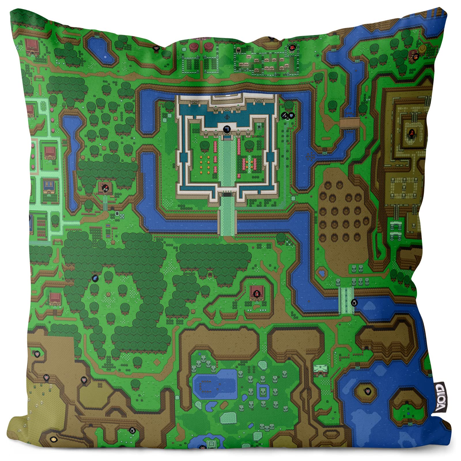 Cuscino VOID University Of Hyrule 40x40 Cm - Federa Decorativa Per Esterni E Interni, Stampa Fronte/retro, Antimacchia E UV, Made In Germany