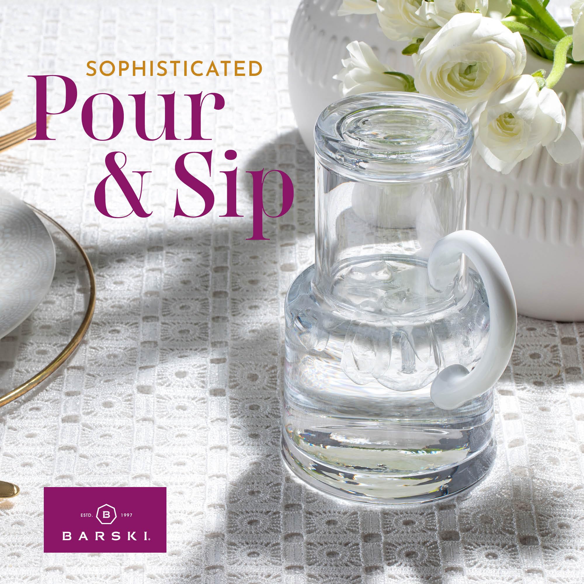 Barski - European Quality - Glass - 2 Pc Water set Barski - European Quality - Glass - 2 Pc Water set