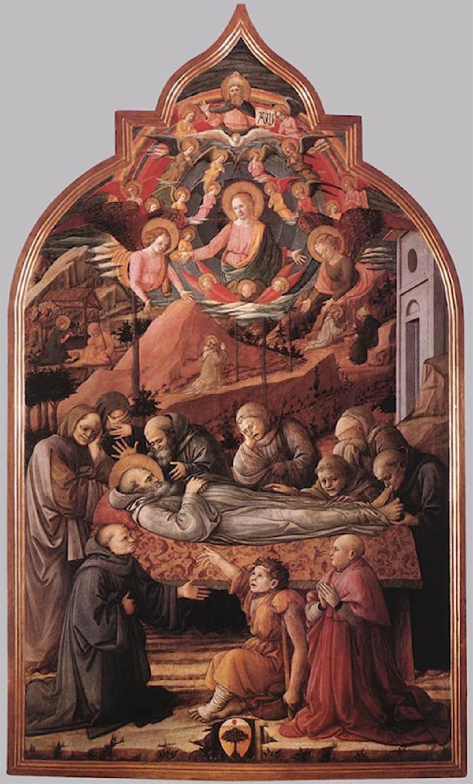 POSTERIIk Vintage Print Pop Art Landscape Artwork Funeral of St by Fra Filippo Lippi Art Prints for Office Home Decor 60x90cm