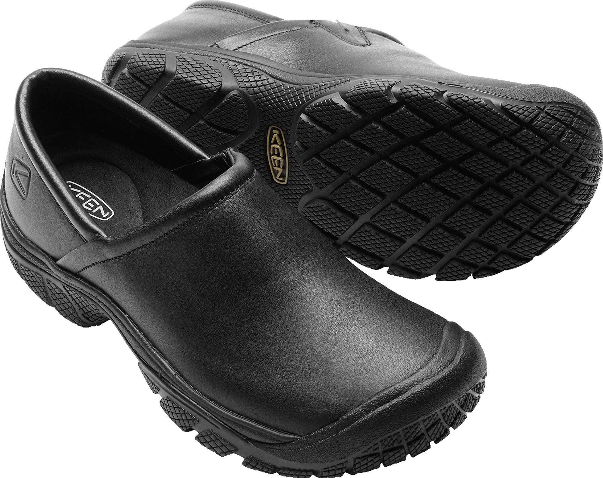 KEEN Utility Men's PTC Clog Non Slip Chef Work Shoe,Black/Black,9
