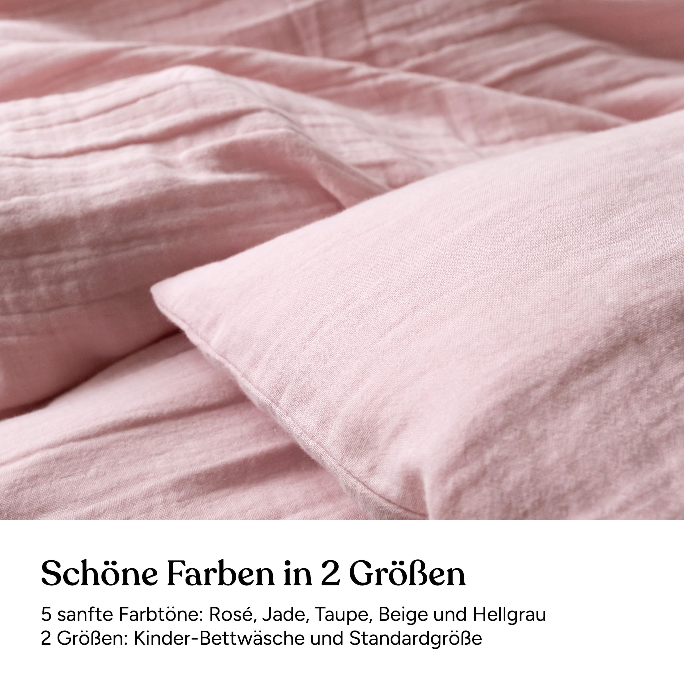 Ehrenkind® Bettwäsche-Set Musselin | 100% Bio-Baumwolle | Standard 100 by Oeko-TEX | 100x135cm + 40x60cm Jade | Bettwäsche 135x100