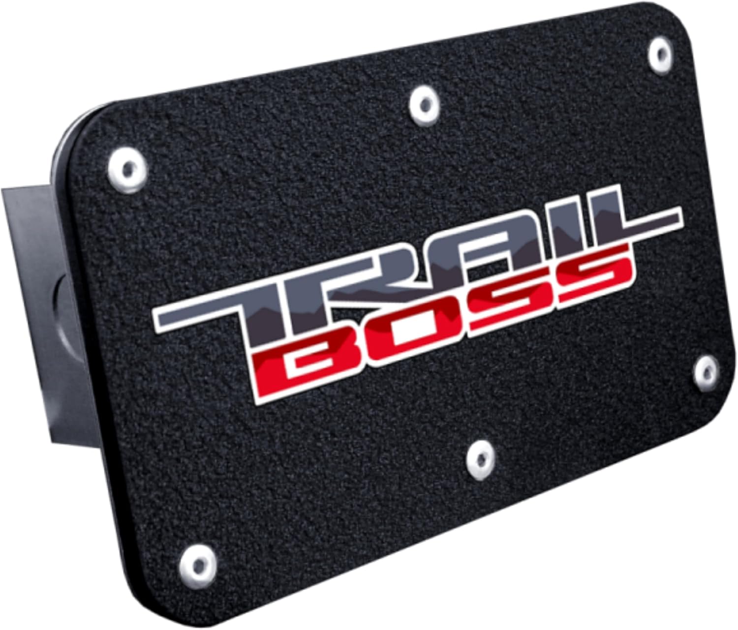 Au-TOMOTIVE GOLD, INC. Officially Licensed UV Printed Class III Trailer Hitch Plug for Chevrolet Trail Boss (Rugged Black)