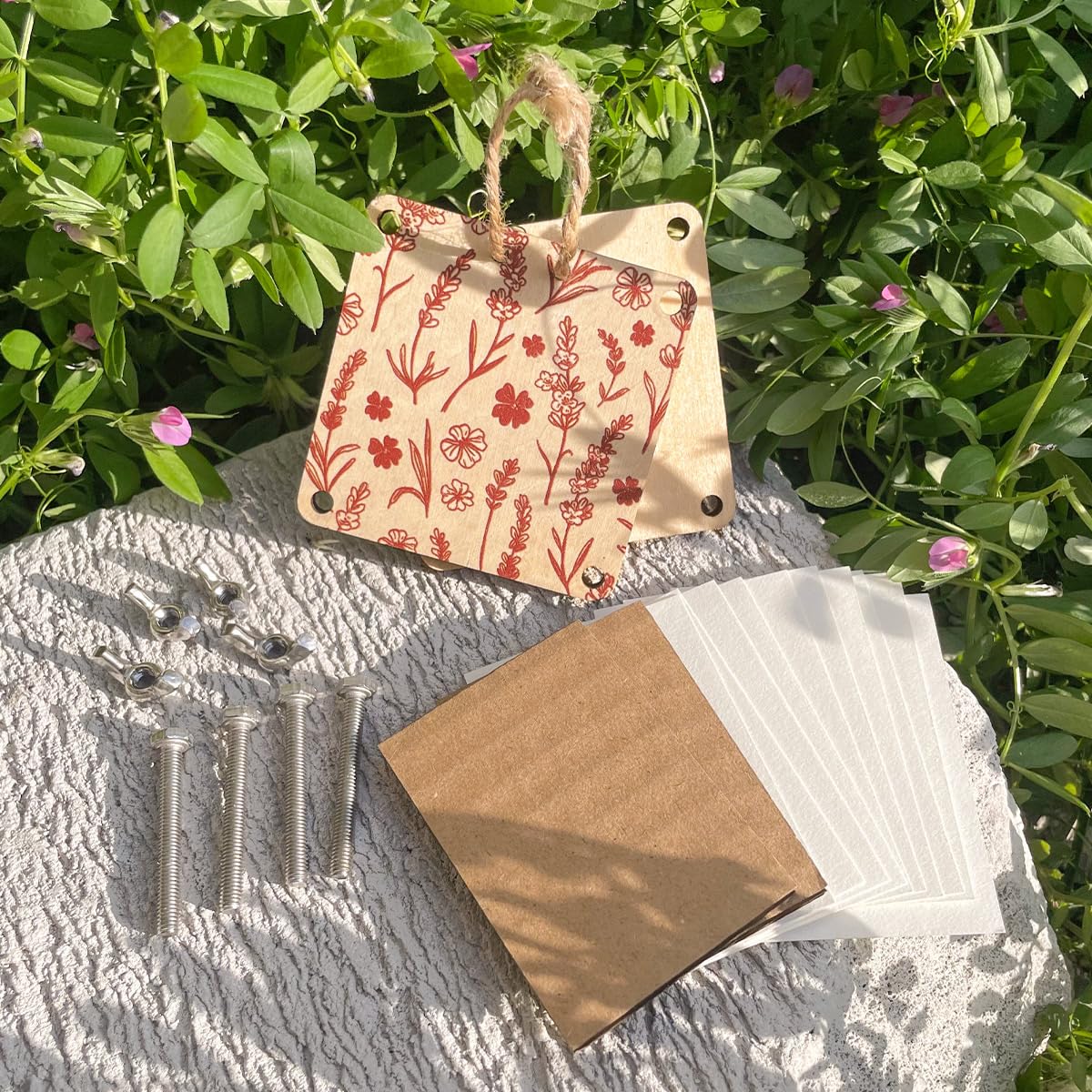 Happinit Mini Bloemenpers – Pocketformaat, Snel Drogen, Ideaal Voor Het Conserveren Van Bloemen En Bladeren Voor Kunst En Dagboeken