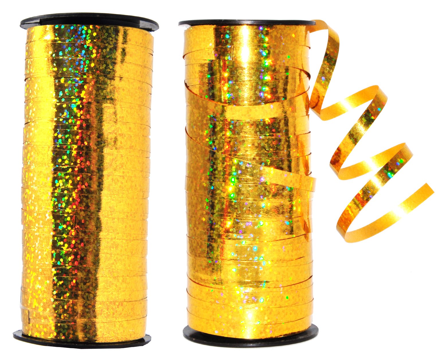 Mandala Crafts 5mm 200 YDs Gold Metallic Curling Ribbon for Gift Wrapping - Metallic Ribbon for Balloon String Party Holiday Decorations – Shiny