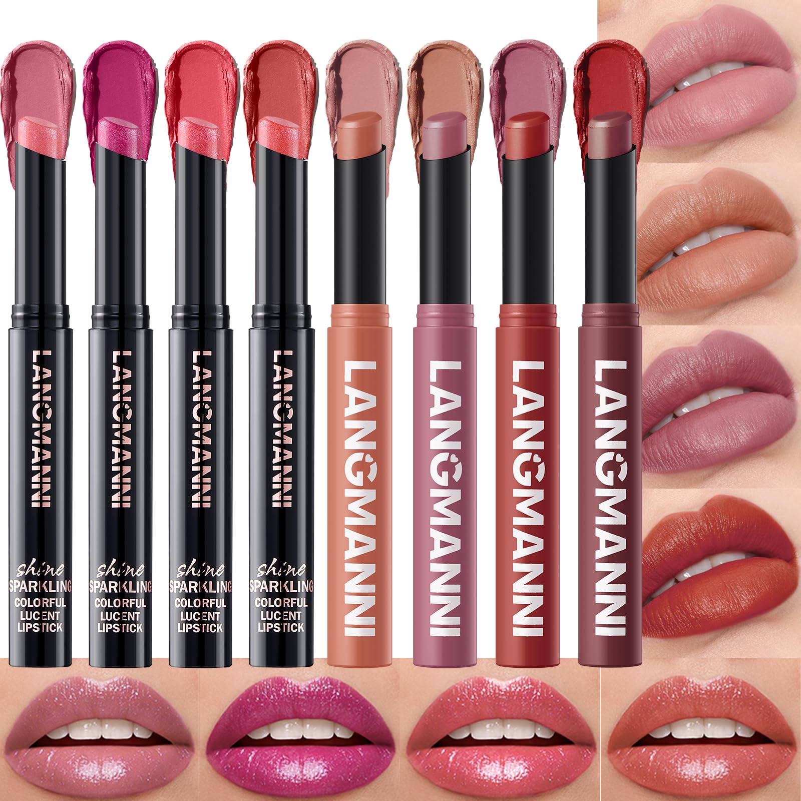 12-Color Velvet Matte Lipstick Set - Long-Lasting Shades -24