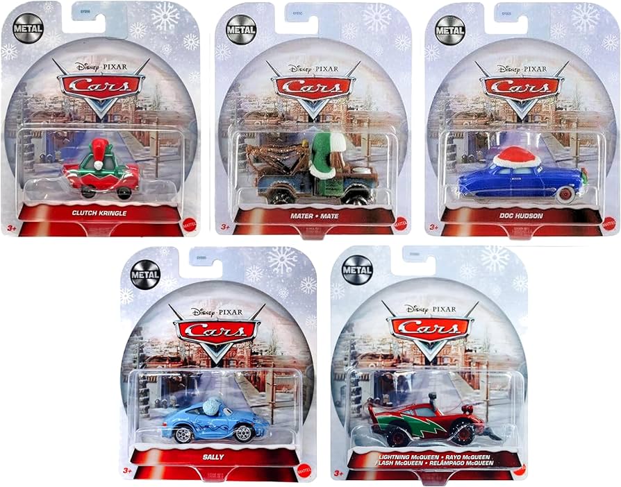 カーズ、ミニカー(マテル)クリスマス、ドック・ハドソン、ルイージ カーズ、ミニカー(マテル)クリスマス、ドック・ハドソン、ルイージ