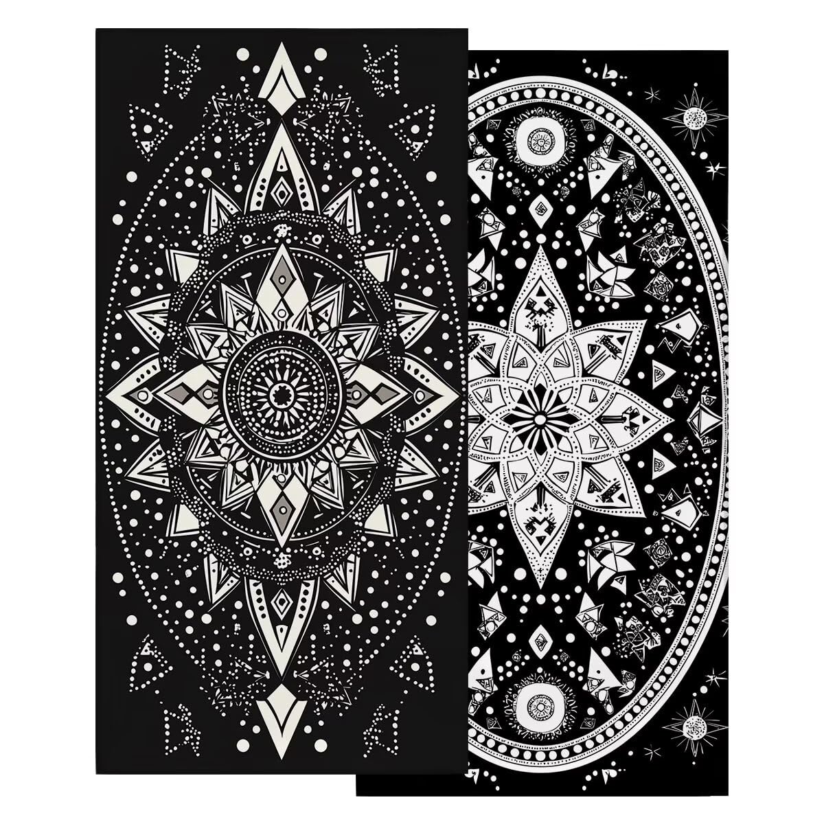 Juego de 2 Toalla Playa Grande 80x160 cm, Secado Rapido Toalla Microfibra Gimnasio, Antiarena Toallas de Playa Negro, Grande Ligera Compacta Toallas Microfibra Mujer Hombre para Viaje Piscina -4774
