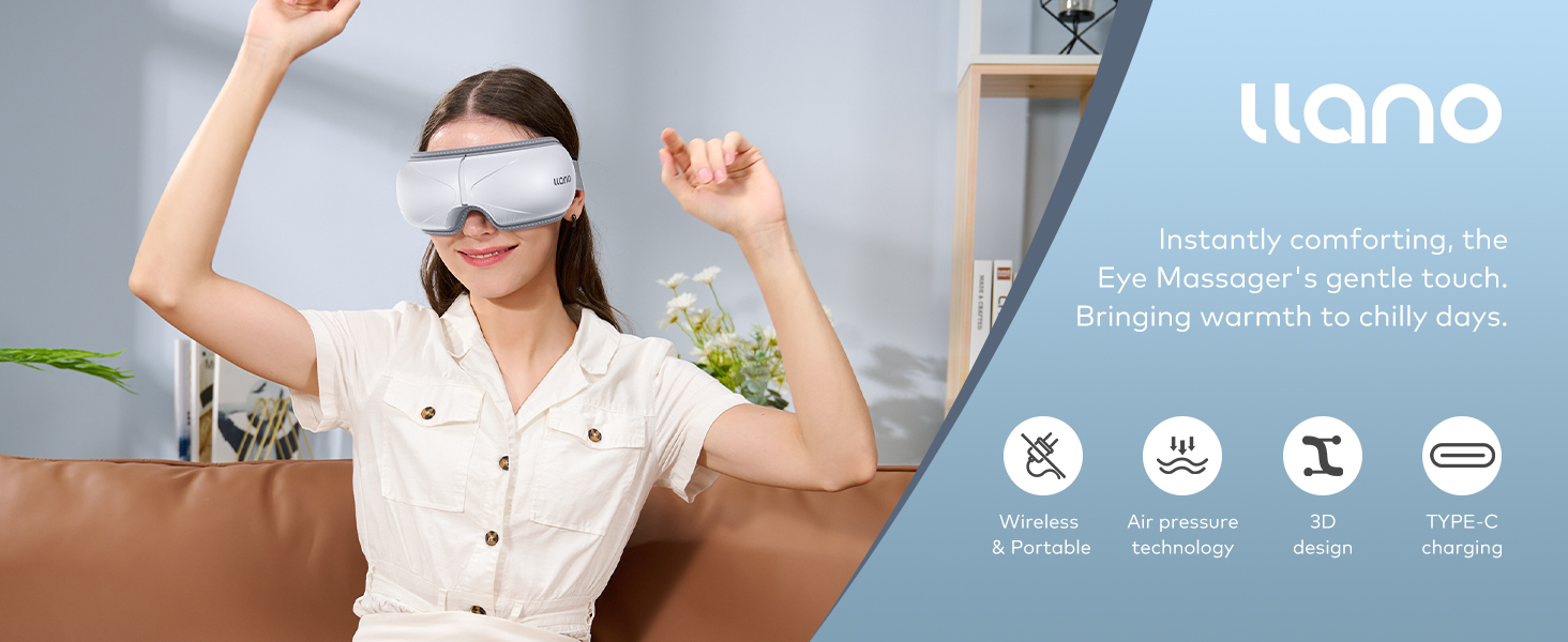Amazon.com: Llano Eye Massager with Heat, Portable Eye Massage