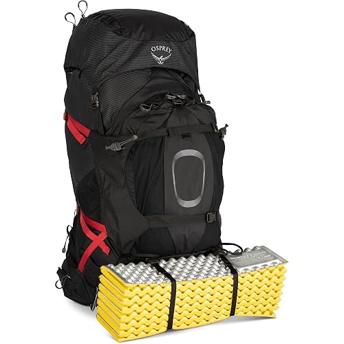 Osprey Aether Plus 100L Men's Backpacking Backpack, Black S-M