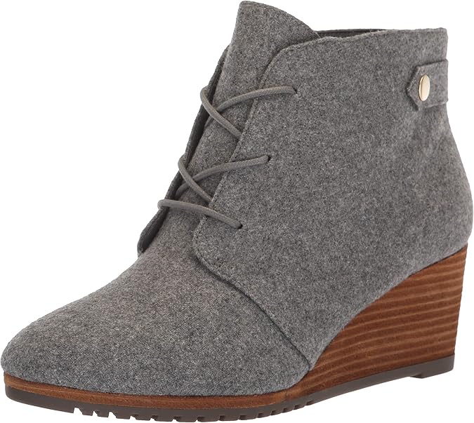 dr scholl's create wedge bootie grey