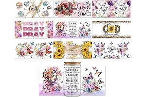 Cysincos UV DTF Transfer Stickers for Glass Cups, Furniture, and Craft Projects...