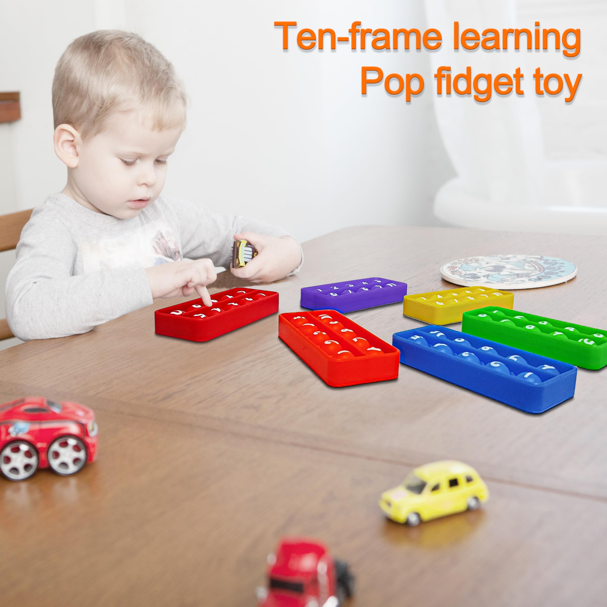 Ten Frame Pop Math Manipulatives Set Of 6 Silicone