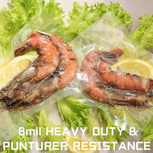 Miniatura 2 de Rollos de bolsas selladoras al vacío, paquete de 2 unidades de 11.8 pulgadas x 16.4 pies, grado comercial, resistente, sin BPA, ideal para