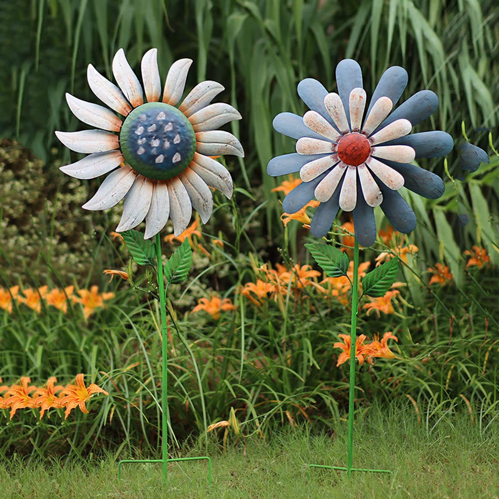 Piquets En Métal Pour Jardin, Toupie De Jardin Extérieure, Moulin