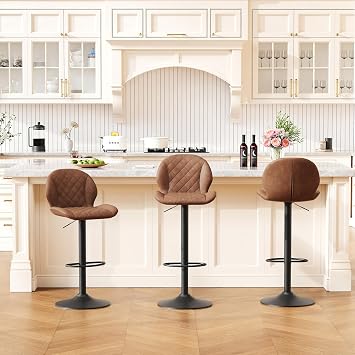 FIRAVOE Adjustable Counter Height Bar Stools Set of 3 for Home Bar
