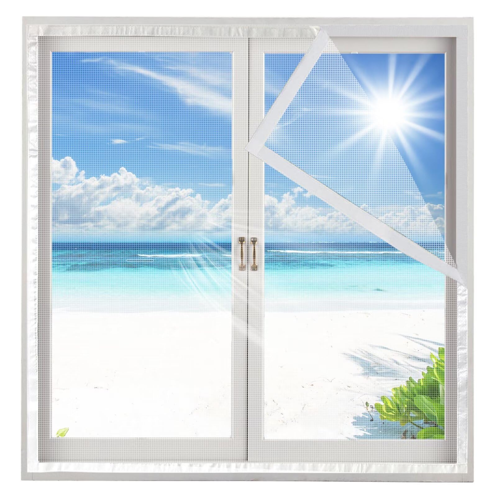 Moustiquere Caravane 155x190cm Blanc Moustiquaire Coulissante Porte Fenetre moustiquaire