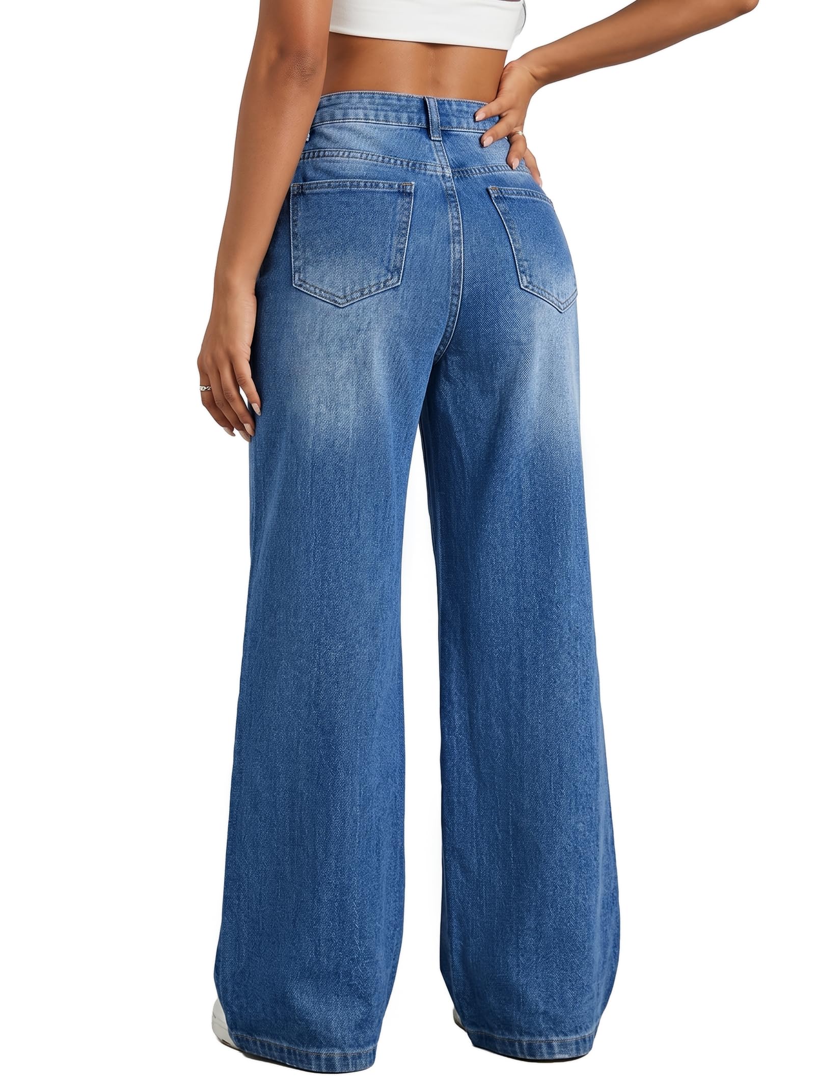Women Baggy Jeans High Waist Boyfriend Streetwear Vintage Jeans Wide Leg Denim Pants