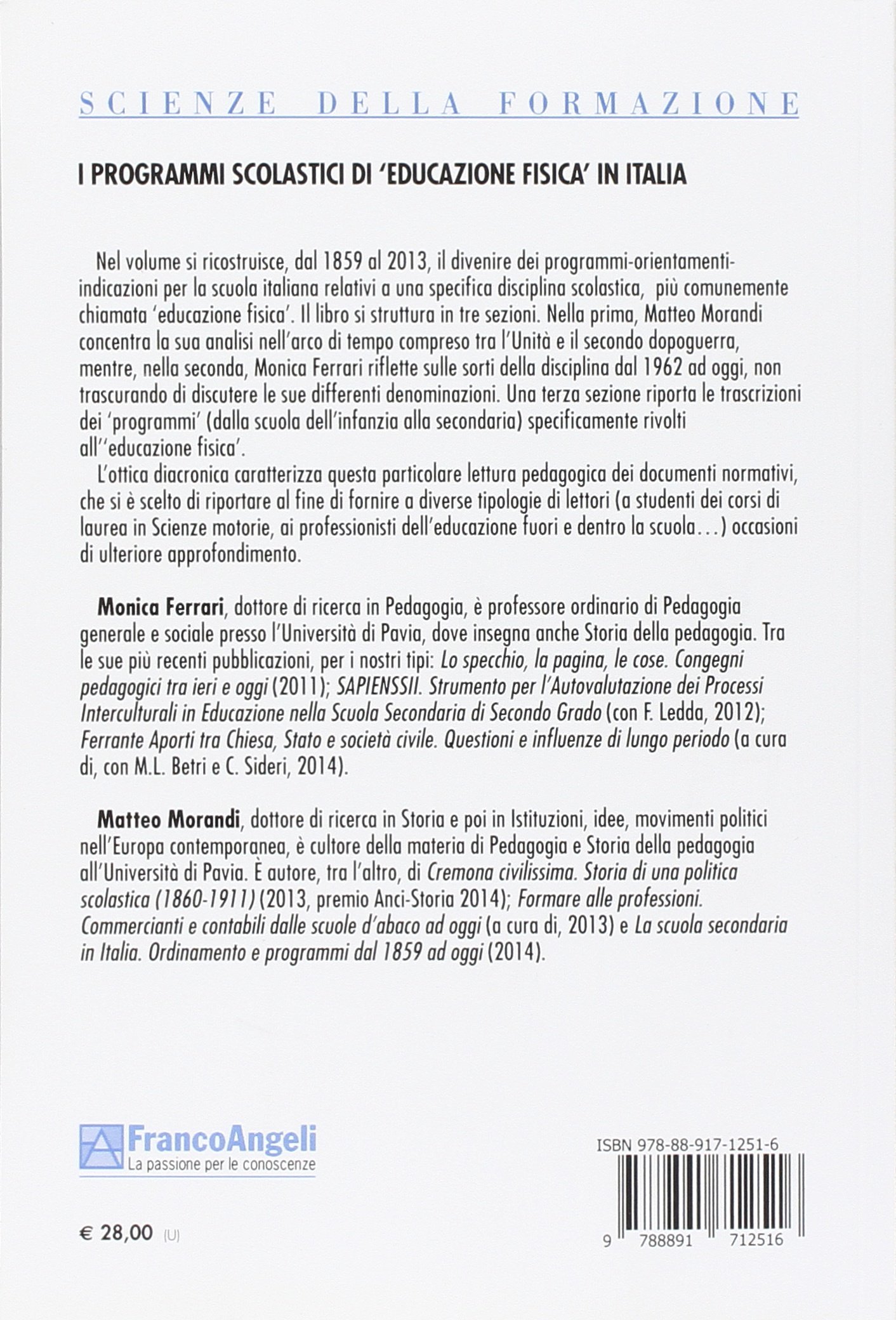 I programmi scolastici di «educazione fisica» in Italia. Una lettura storico-pedagogica