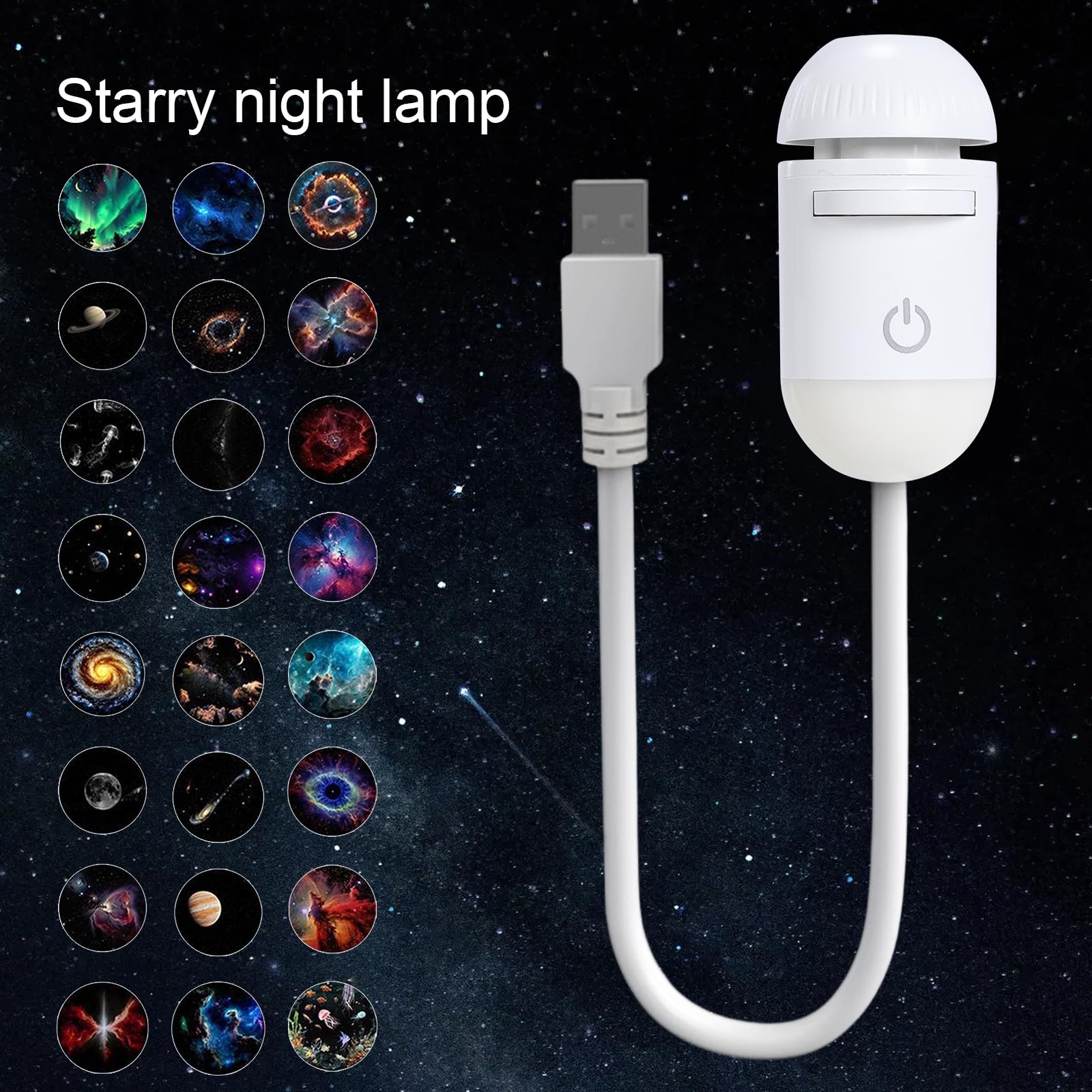 Projecteur Galaxie 2-en-1 Mini Projecteur Étoiles Plafond Chambre Lampe LED Galaxy Dream Star Projecteur Ciel Étoilé Voiture Lumière Ambiance USB