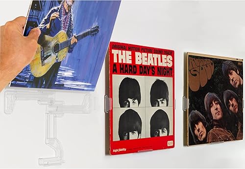 Miniatura 3 de Soporte de pared para discos de vinilo, versátil soporte para discos, revistas y cómics (paquete de 3)
