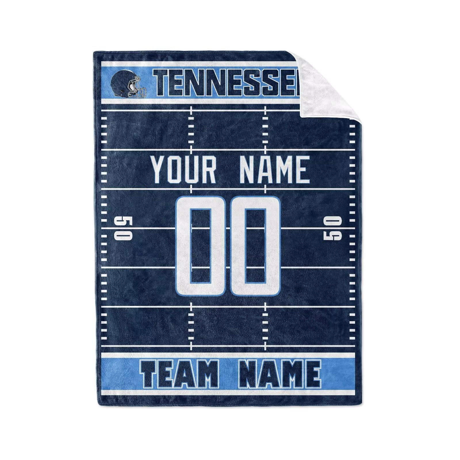 KREDE Tennessee Baby Blanket for Baby Boy Girl Gifts Custom Name and Number Throw Blanket