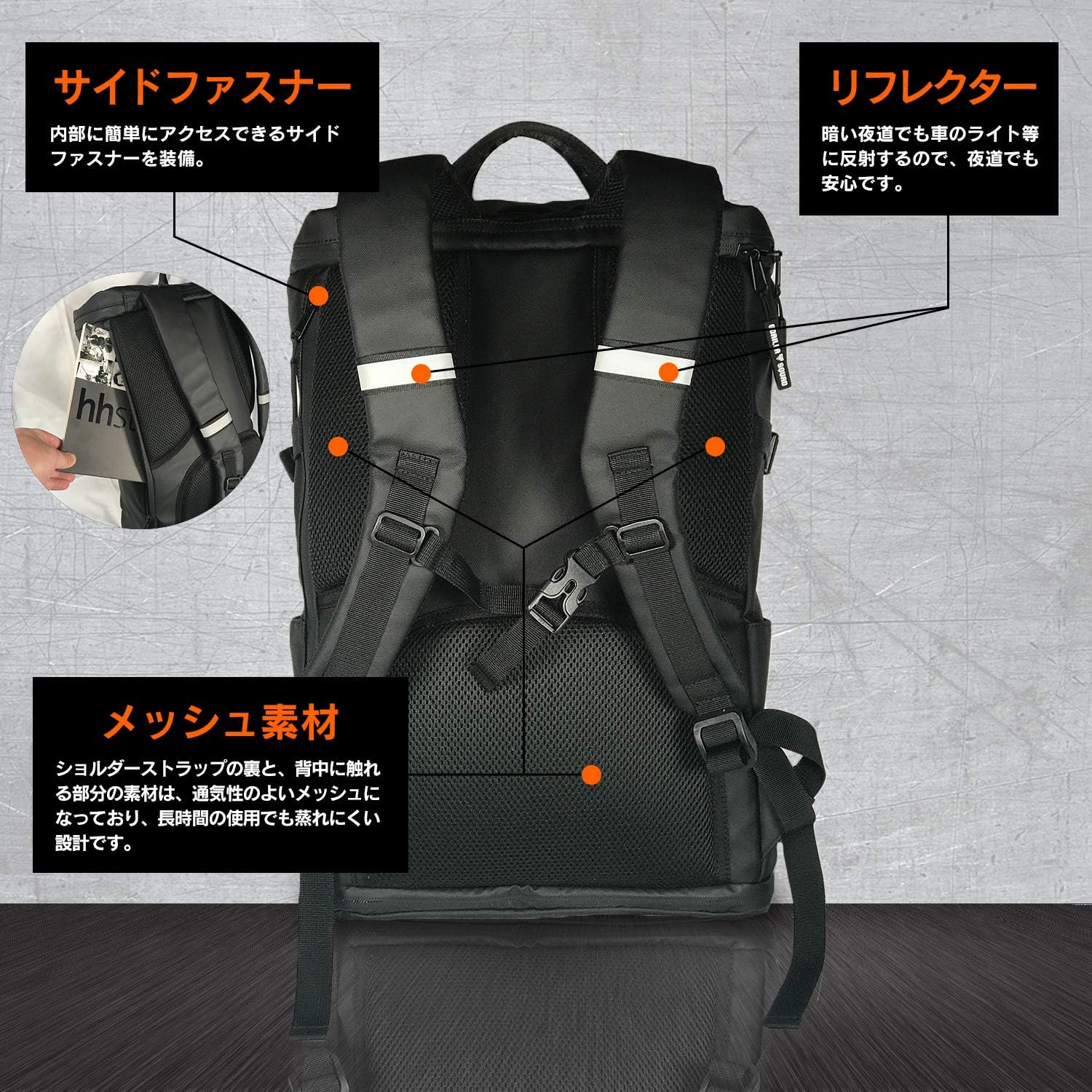 [GORILLA SQUAD] ゴリラスクワッド レクタンギュラーバックパック 防水 大容量 最大25L